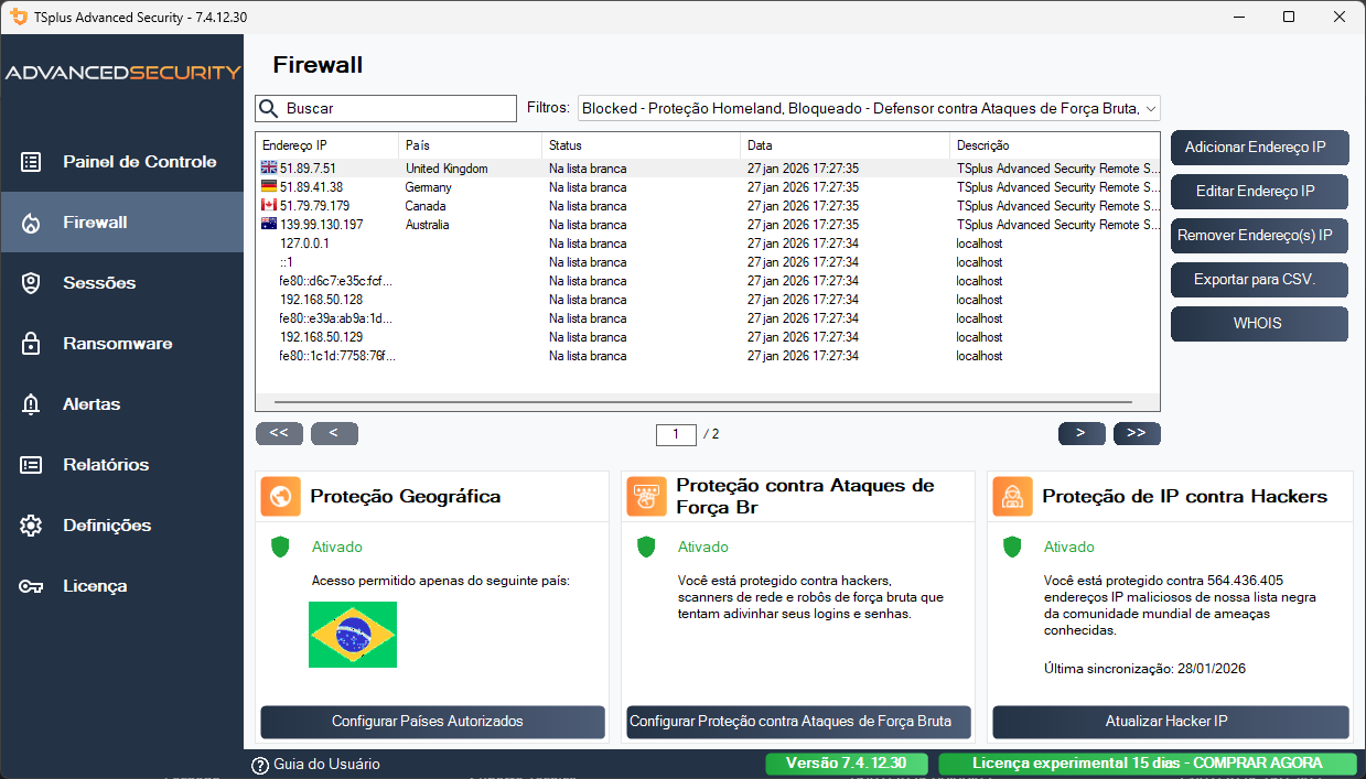 Firewall TSplus Advanced Security