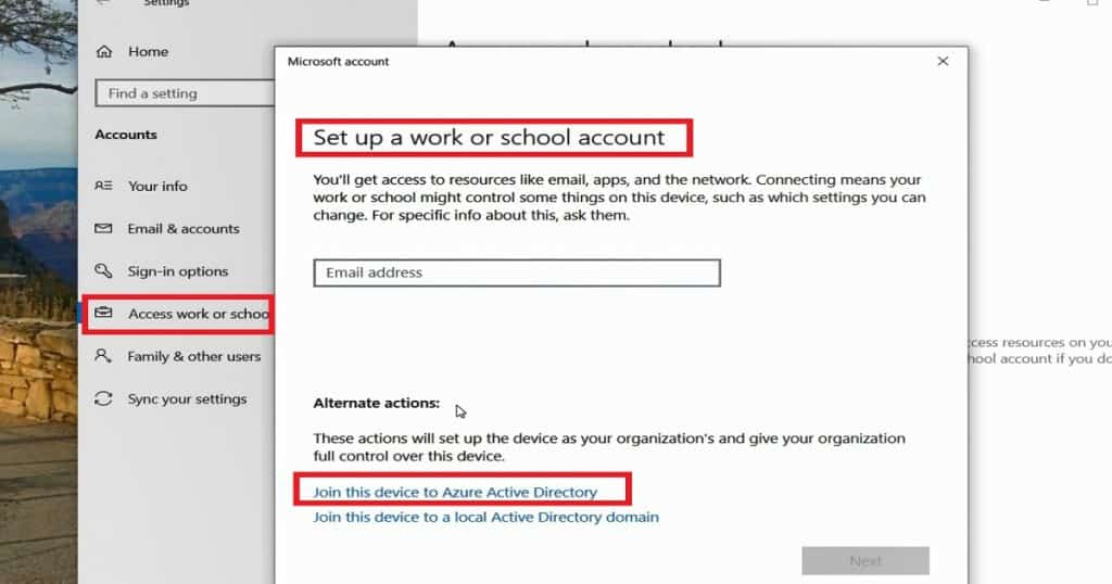 Windows 10 Azure AD Join