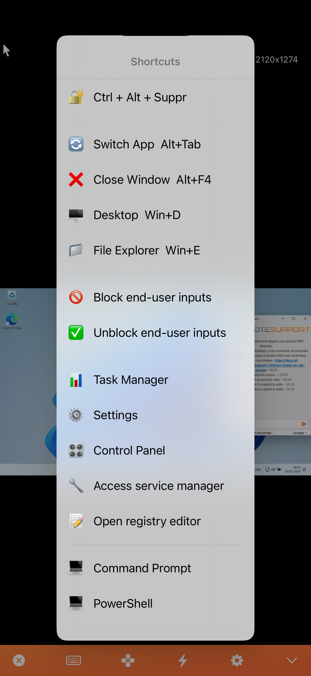 Floating toolbar on iPhone