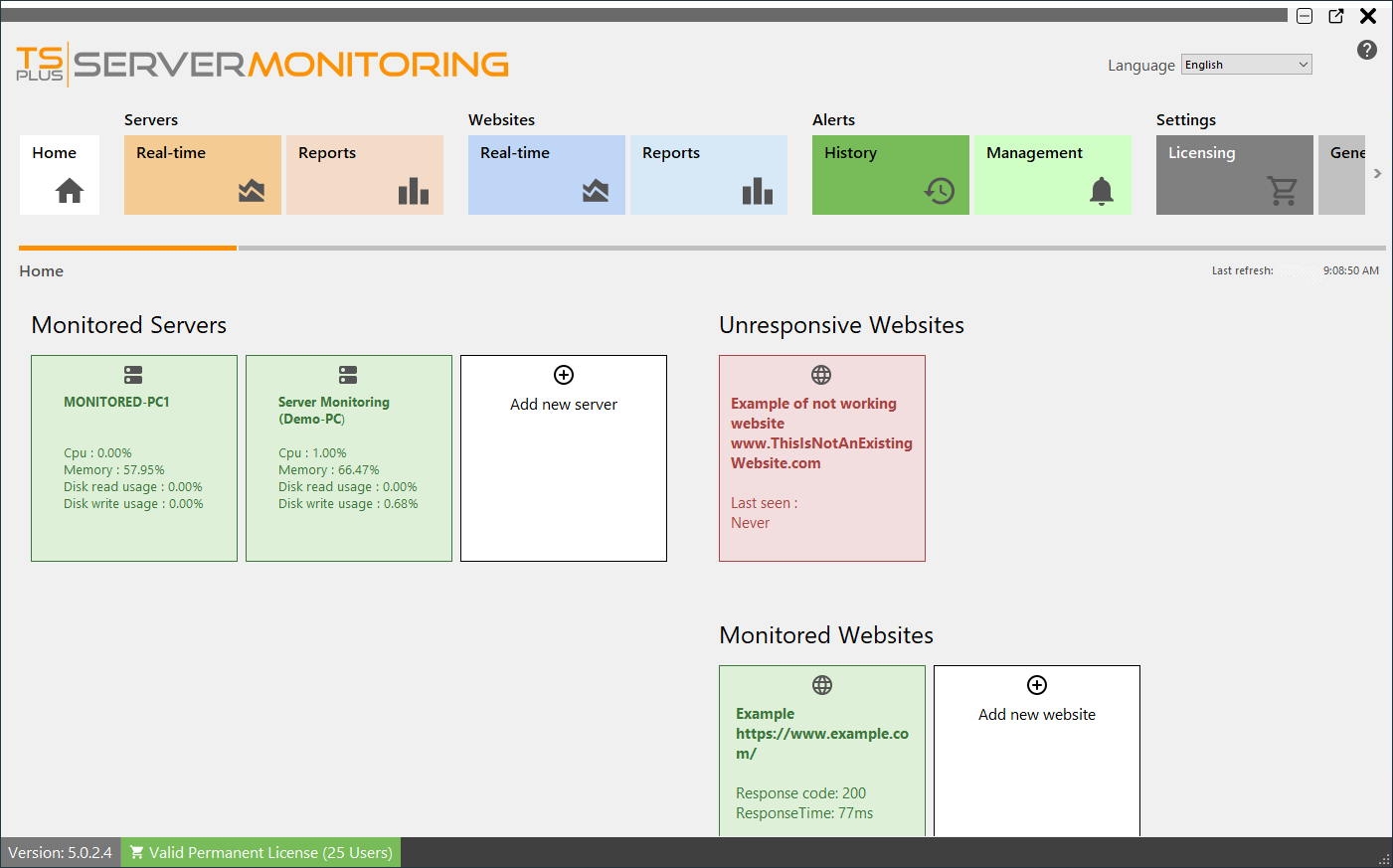 Websites Managament Screenshot 4