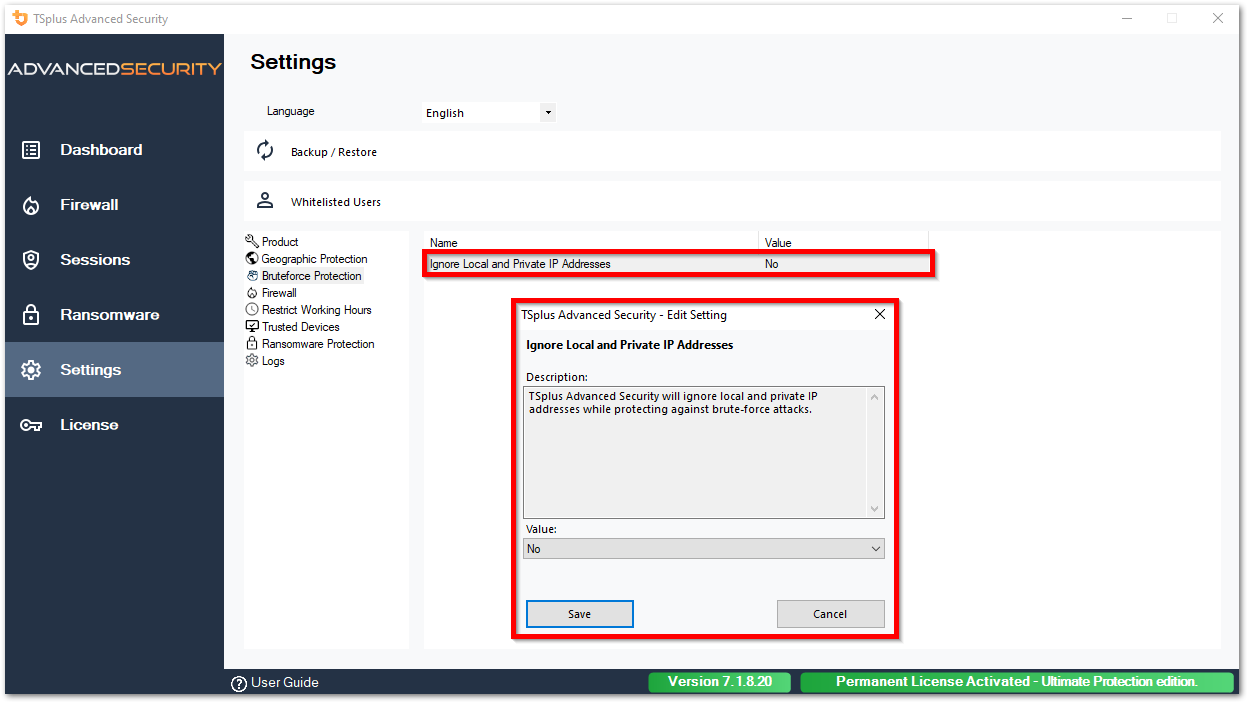 Bruteforce Settings 1