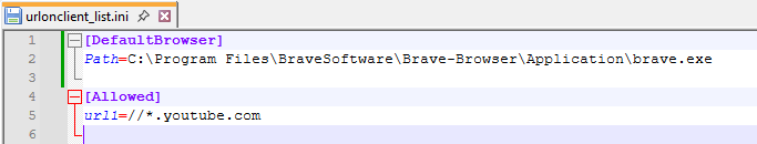 Setting default browser to Brave