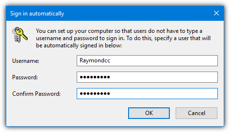 enter and confirm password