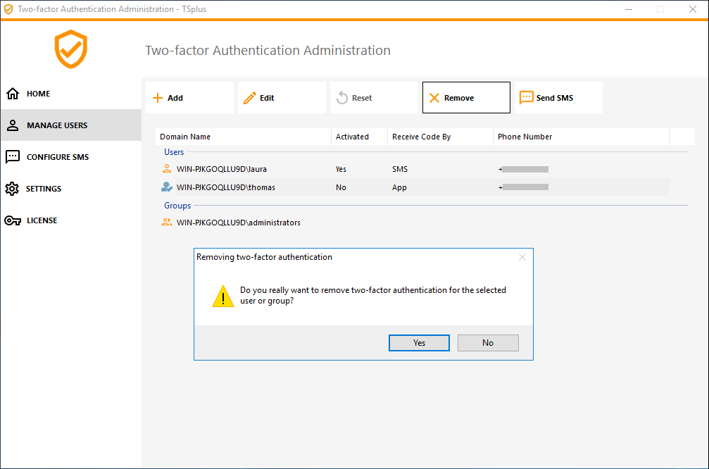 Remove Users and Groups