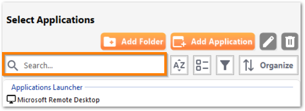 AdminTool Applications Search Sort Filter Applications
