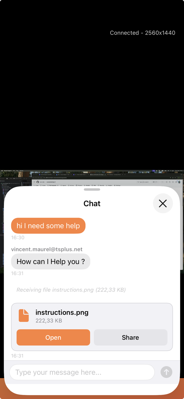 Chat on iPhone