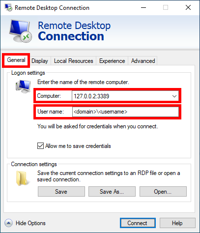 mstsc advanced RDG configuration