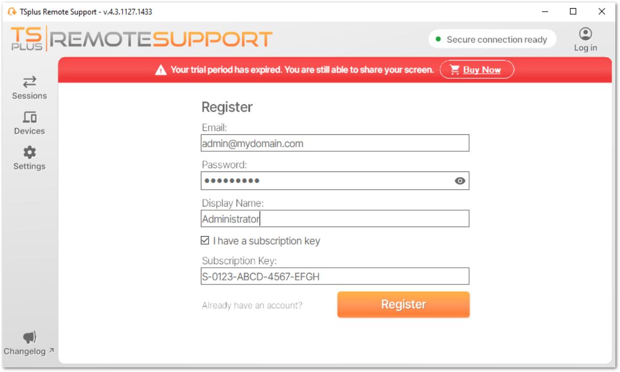 Expert Licensing Tab